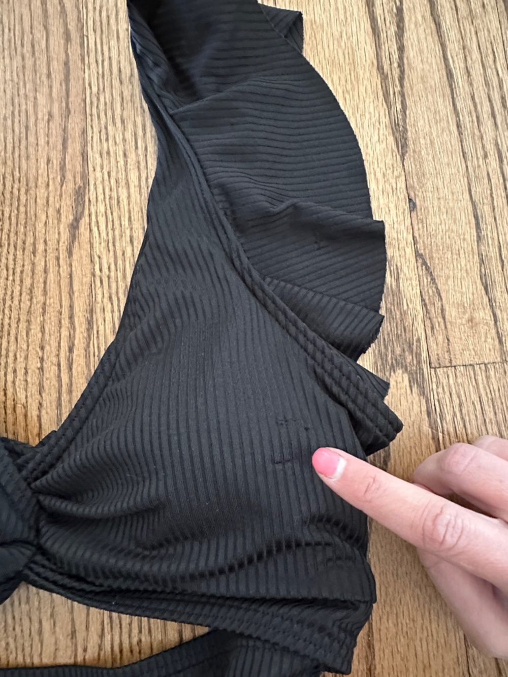 Charmo Ruffle Ribbed Maternity Swimsuit One Piece. Size L - Picture 13 of 13
